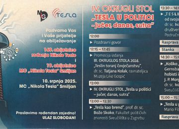 169. OBLJETNICA TESLINOG ROĐENJA I 19. GODIŠNJICA MEMORIJALNOG CENTRA “NIKOLA TESLA” SMILJAN