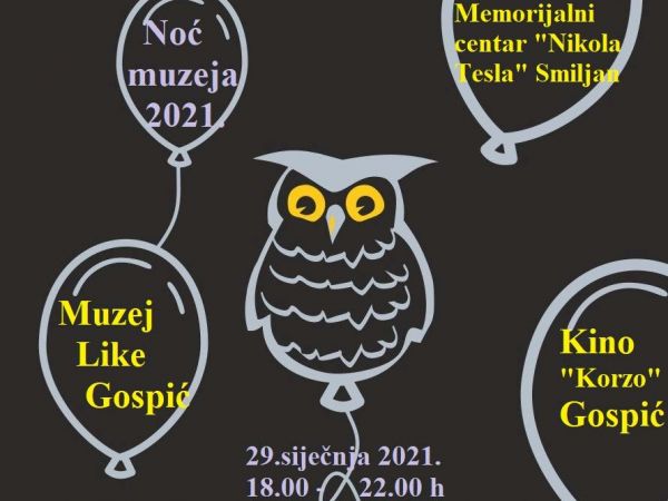 NOĆ MUZEJA 2021. U SMILJANU I GOSPIĆU